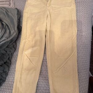 BDG Cream Corduroy High-Rise Pants